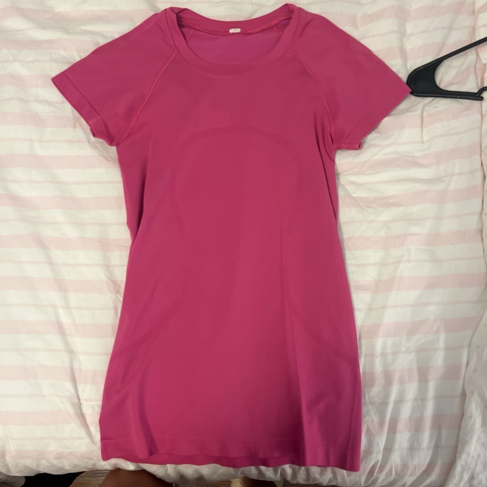 Pink lululemon short sleeve swiftly